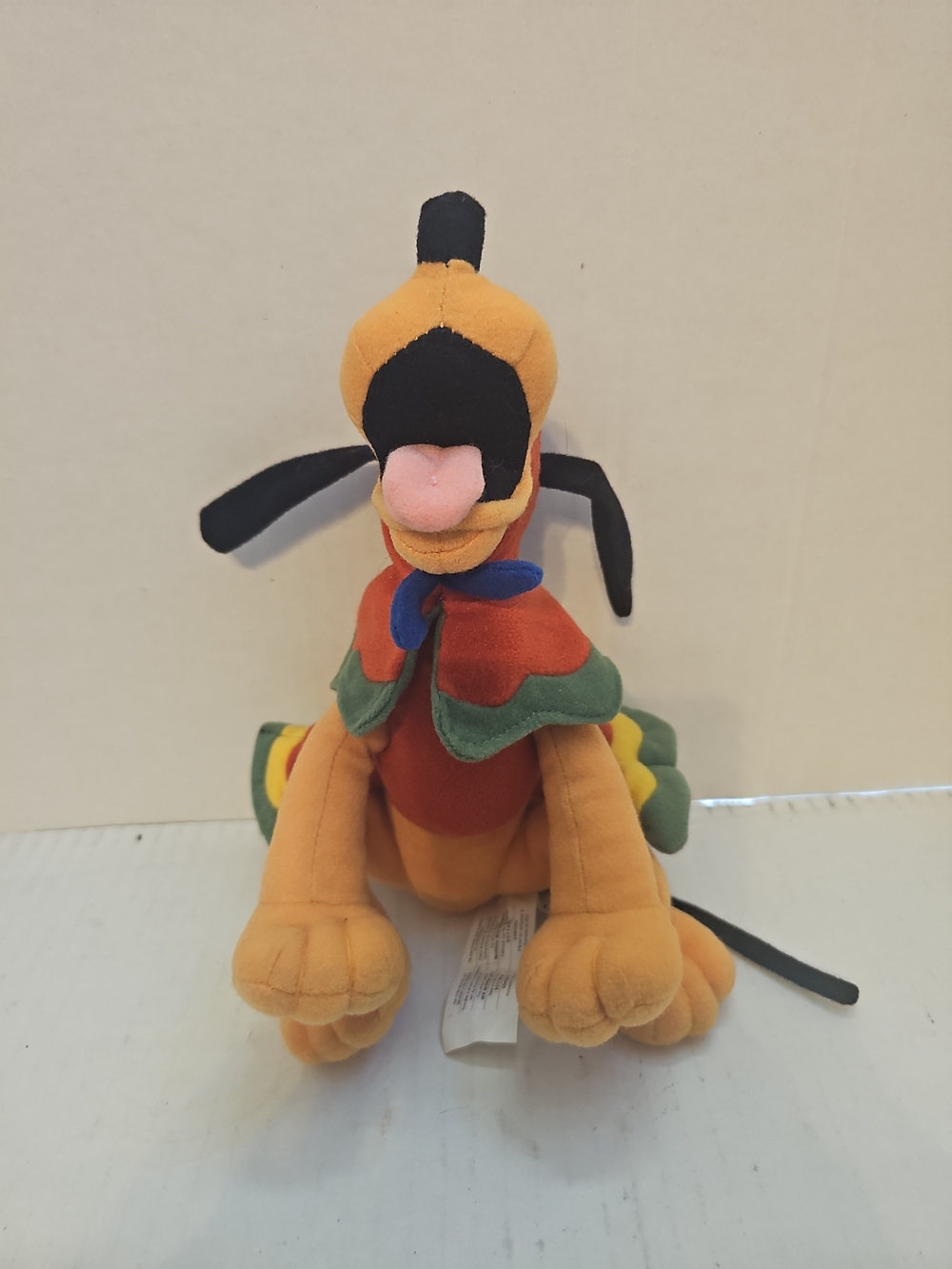 Disney Store Pluto In Turkey Costume Thanksgiving Bean Bag Stuffed Plush 9"